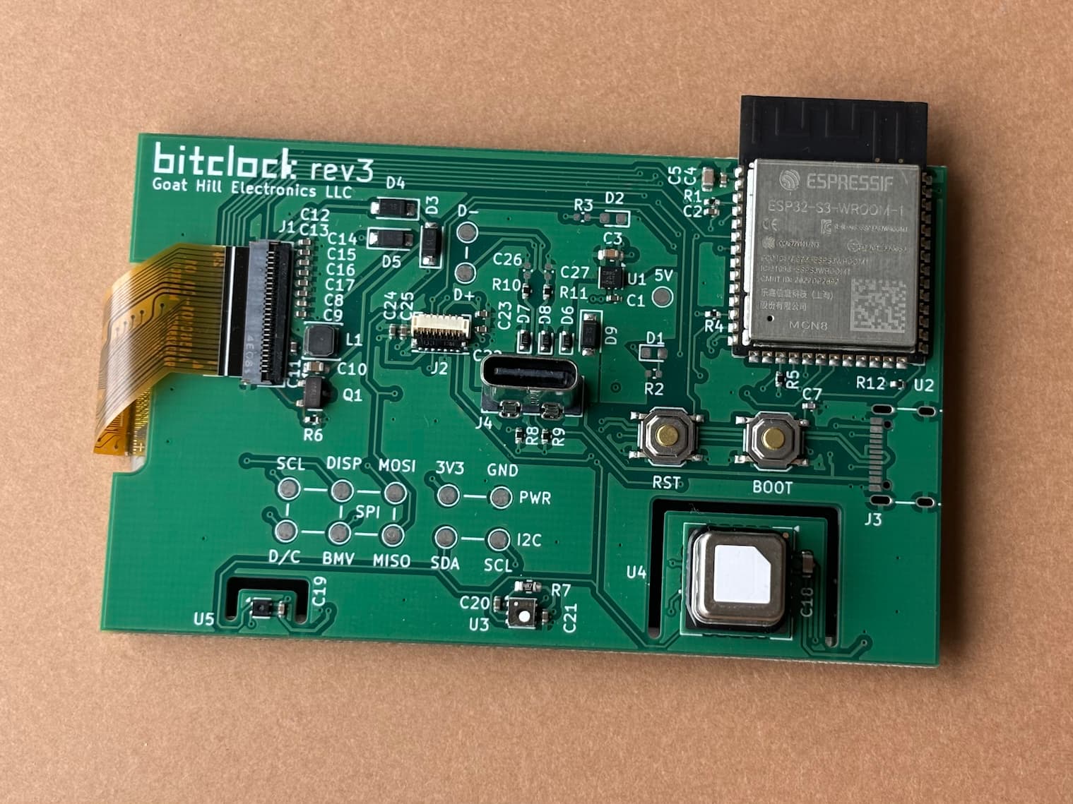 Bitclock PCB photo